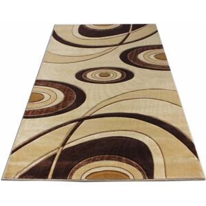 Moderný koberec hnedý vhodný do spálne