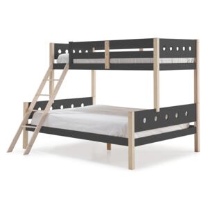 Poschodová posteľ v škandinávskom dizajne Compte, antracite large