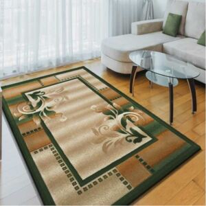 Kusový koberec v zelenej farbe