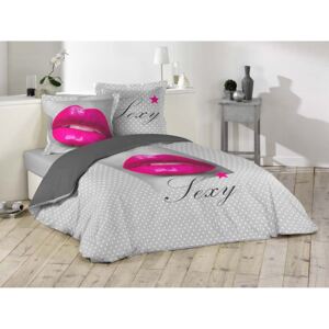 Luxusné posteľné obliečky sivej farby SEXI 200 x 220 cm