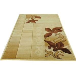 Hnedý dizajnový koberec do spálne