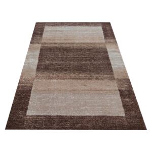 Moderný koberec v hnedej farbe do obývačky