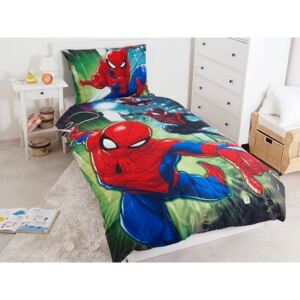 Licenčné bavlnené obliečky Spiderman modrá 140x200