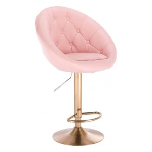 Barová stolička VERA na zlatom tanieri - ružová