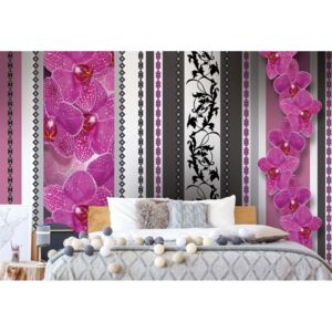 Fototapeta GLIX - Luxury Floral Orchids + lepidlo ZADARMO Vliesová tapeta - 254x184 cm