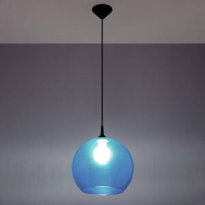 Závesná lampa Colour, sklenené tienidlo modré