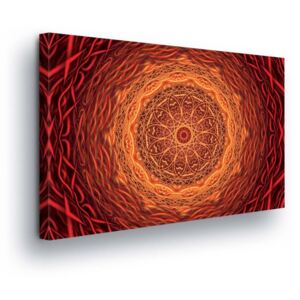 Obraz na plátne GLIX - Orange Mandala 60x40 cm