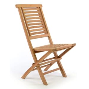 Záhradná stolička skladacia DIVERO „Hantown“ z masívneho teakového dreva