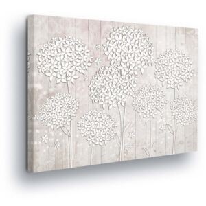 GLIX Obraz na plátne - White-leaved Flowers on White Background 80x60 cm