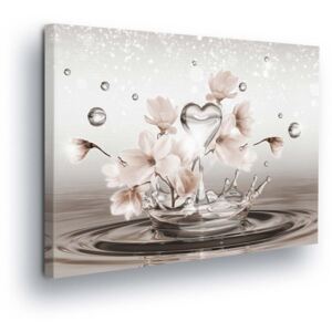Obraz na plátne GLIX - Flowers on Water Level II 80x60 cm