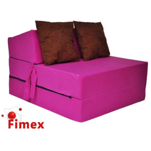 Fotel rozkladací ružový