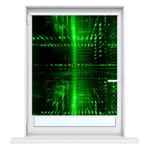 Gario Roleta s potlačou Zelený kyberpriestor 3D Rozmery (š x v): 80 x 150 cm