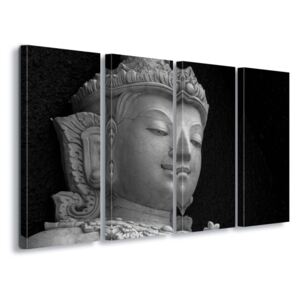 GLIX Obraz na plátne - Stone Buddha 4 x 30x80 cm