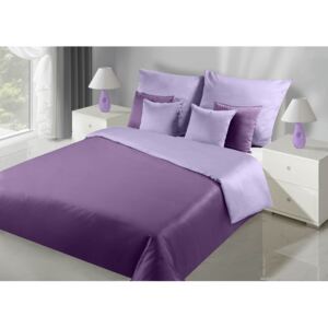 Dvojfarebné obojstranné posteľné obliečky fialovej farby