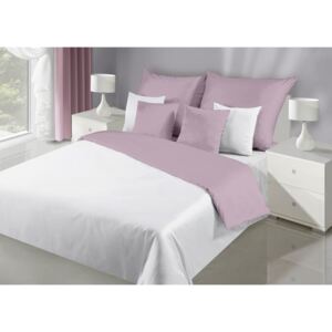 Elegantné bielo fialové obojstranné posteľne obliečky