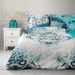 Moderné posteľné prádlo z bavlny s motívom tyrkysovej farby