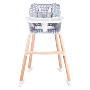 ELIS DESIGN Detská jedálenská rastúca stolička barva: šedá, barevný vzor