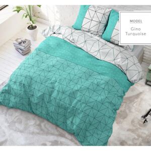 Moderné posteľné obliečky so vzormi v tyrkysovo sivej farbe 200 x 220 cm