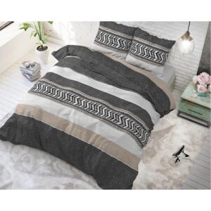 Bavlnené pruhované obliečky na posteľ NORTHERN STRIPE 140 x 200 cm