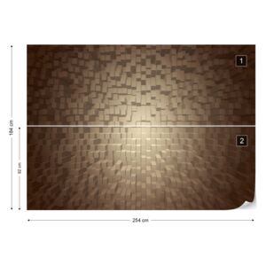 Fototapeta GLIX - 3D Brown Pixel + lepidlo ZADARMO Papírová tapeta - 254x184 cm