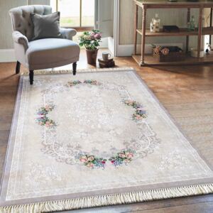 Elegantný béžový koberec so strapcami Béžová Šírka: 80 cm | Dĺžka: 150 cm