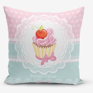 Obliečka na vankúš Minimalist Cushion Covers Cupcakes Pink Blue, 45 × 45 cm