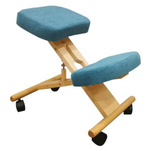 Ergonomická kľakačka, petrolejová/buk, FLONET