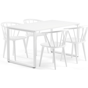 Jedálenská zostava: Modulus stôl 1400 mm + 4 stoličky Prescott