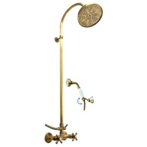 Sprchová batéria RAV Slezák MORAVA so sprchovacím setom 150 mm stará mosadz MK181.5/3SM