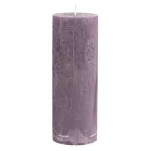 RUSTIC Sviečka 19 cm - pastelovo fialová