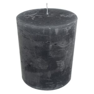Tmavo šedá nevonná sviečka XL valec - Ø 10*15cm