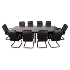 Konferenčný stolík + 10 kožených kresiel