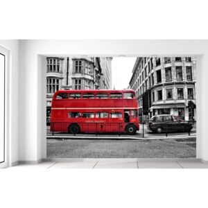 Gario Fototapeta Červený londýnsky autobus Rozmery (š x v): 200 x 135 cm, Materiál: Latexová (lepidlo zadarmo)