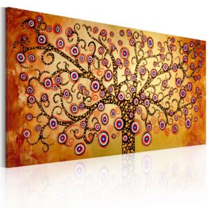 Ručne maľovaný obraz Bimago - Peacock tree 120x60 cm