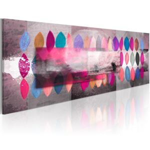Ručne maľovaný obraz Bimago - Color trends 120x40 cm