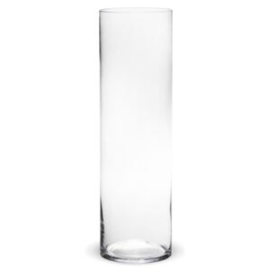 Sklenená váza priehľadná valec 50x14,5x14,5cm barva: priehľadný, velikost: 50x14,5x14,5