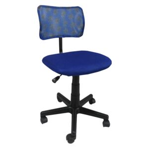 Tempo Kondela Otočná stolička, modrá/vzor/čierna, PERCY