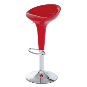 Autronic Barová stolička, plast červený/chróm AUB-9002 RED