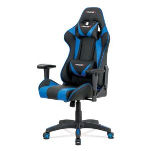 Autronic Kancelárska stolička, koženka modrá KA-F03 BLUE