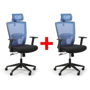 Kancelárska stolička Fantom 1+1 ZADARMO, modrá