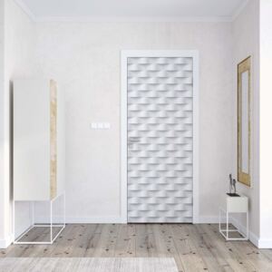 Fototapeta na dvere GLIX - 3D Grey And White Pattern1 | 91x211 cm
