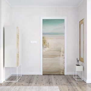 Fototapeta na dvere GLIX - Pastel Colours Sandy Beach - varianta 2 | 91x211 cm