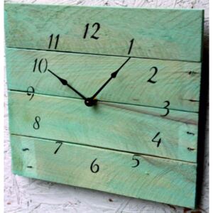 Moderné hodiny z dreva rozprávková modrá 