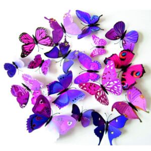 SENTOP Samolepka nálepka na stenu motýle SA016 fialový