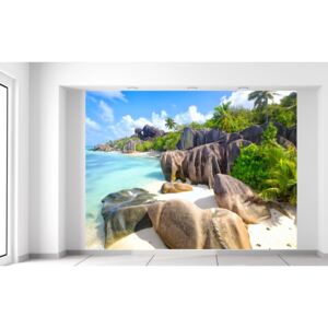 Gario Fototapeta Tropický ostrov La Digue Rozmery (š x v): 200 x 150 cm, Materiál: Latexová (lepidlo zadarmo)