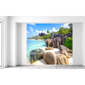 Gario Fototapeta Tropický ostrov La Digue Rozmery (š x v): 268 x 240 cm, Materiál: Latexová (lepidlo zadarmo)