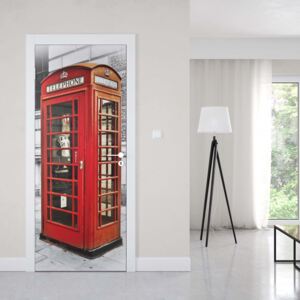 Fototapeta na dvere GLIX - London Red Telephone Box1 | 91x211 cm
