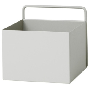 Ferm Living Nástenný box Wall Box Square, light grey