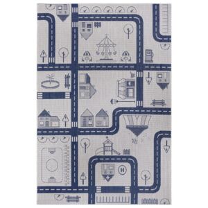 Hanse Home Collection koberce detský kusový koberec Flatweave Kids Rugs 104876 Cream/Blue - 80x150 cm