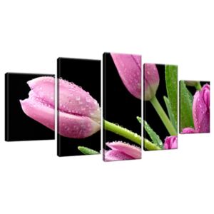 Obraz na plátne Fialové tulipány 150x70cm 1137A_5B